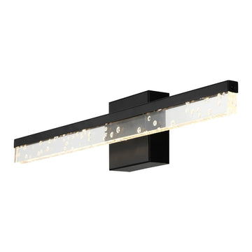 Mario Modern Contemporary 360-Degree Rotatable Iron/Seeded Acrylic Integrated LED Vanity Light - JONATHAN Y